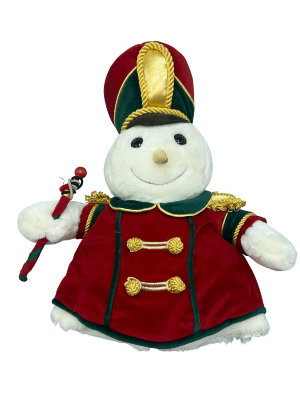 Vintage Christmas Snowman Soldier Plush Toy hat decor not sure what it is READ